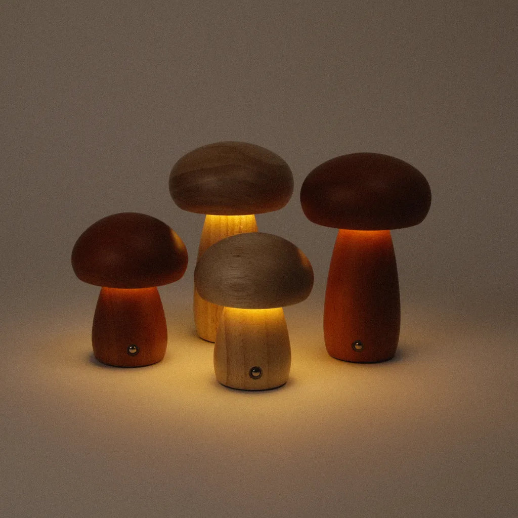 Wooden Mushroom Lamp | Maple