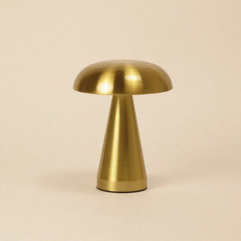 Retro Mushroom Lamp | Brushed Gold