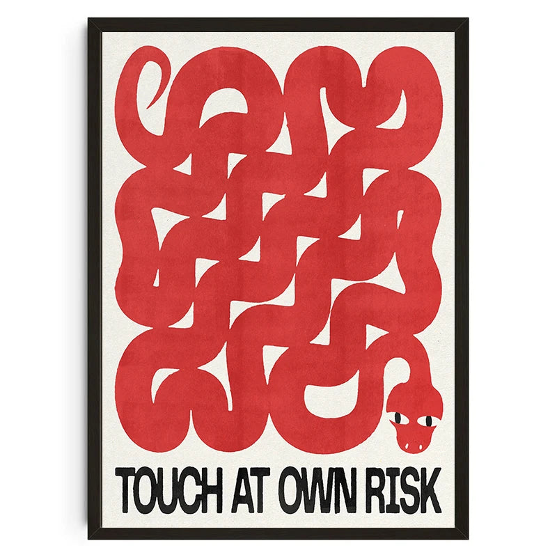 TOUCH AT OWN RISK POSTER