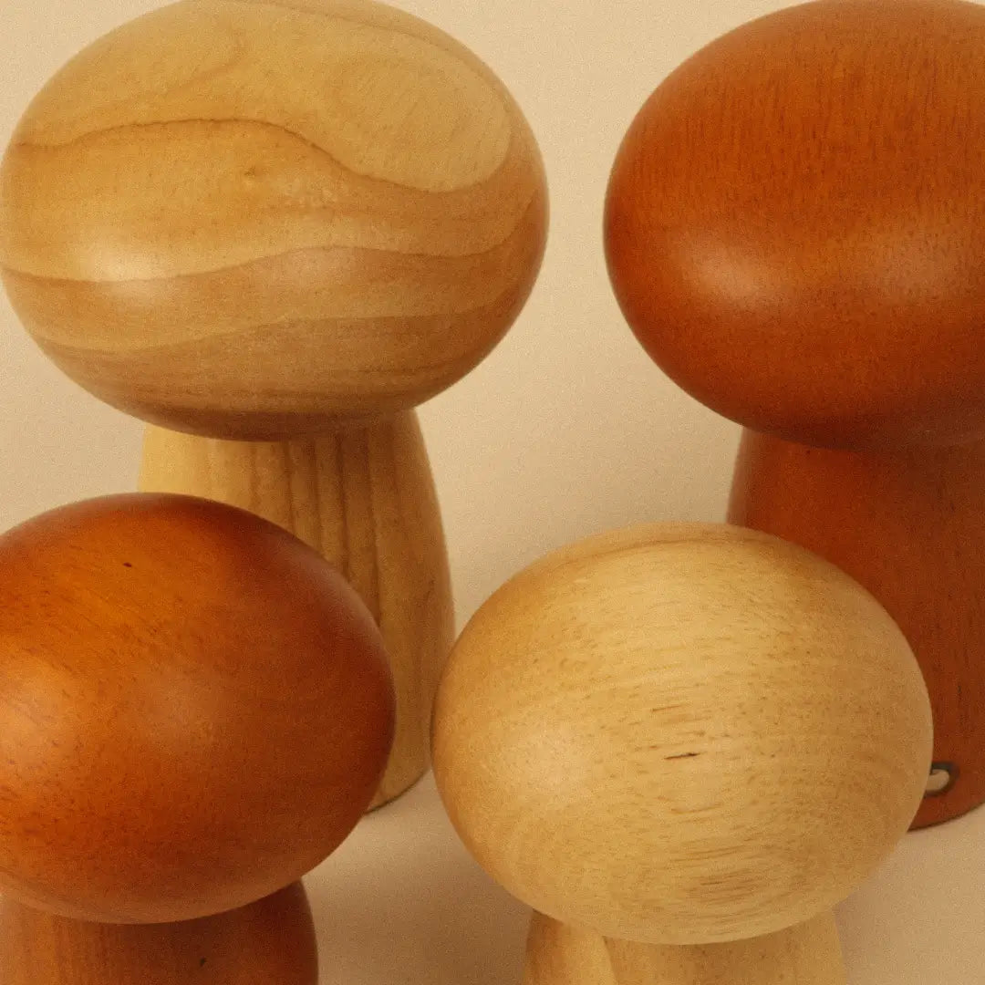 Wooden Mushroom Lamp | Walnut