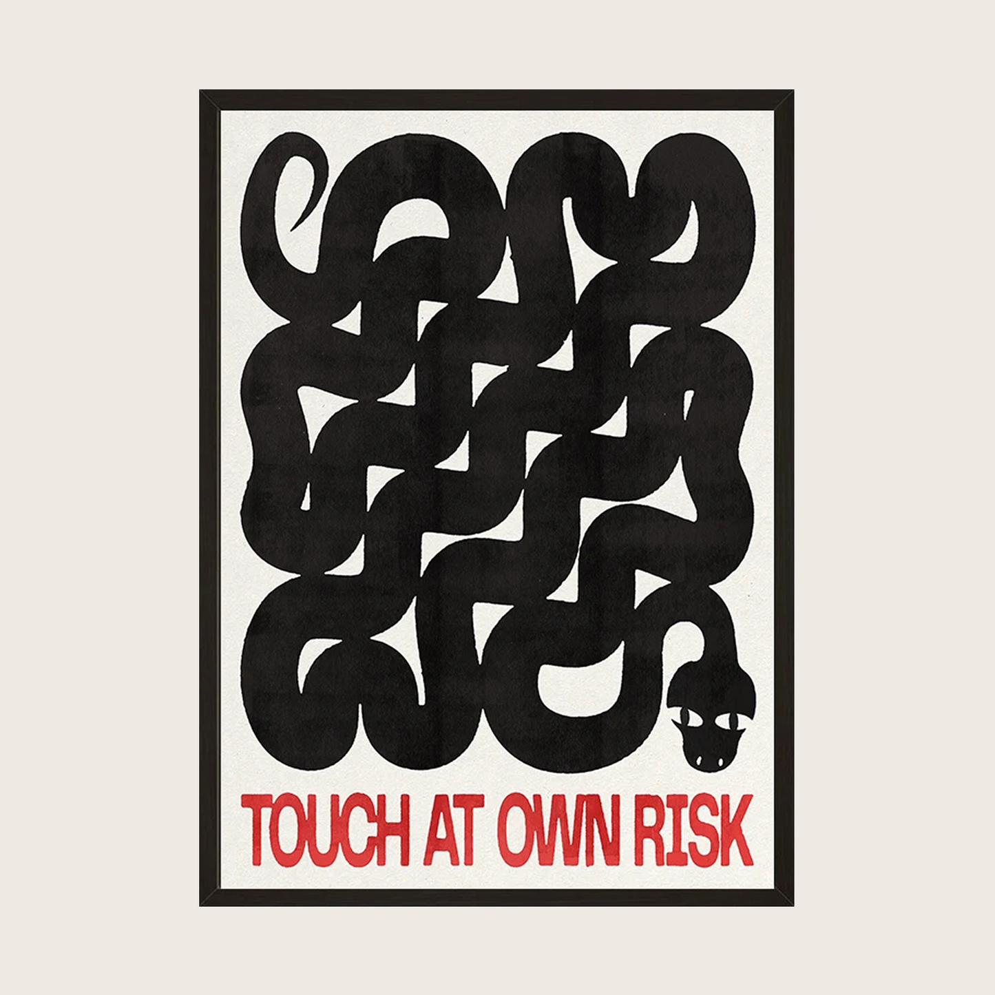 TOUCH AT OWN RISK POSTER